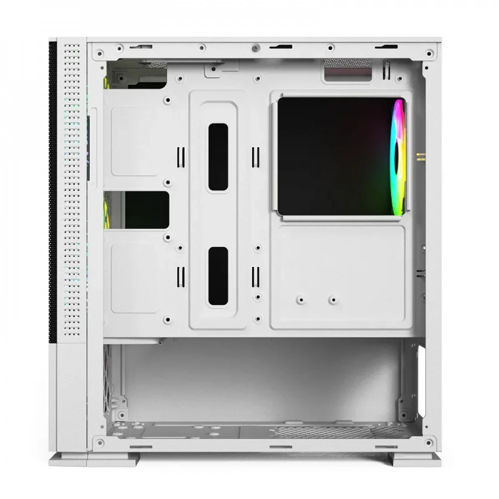 Корпус Wintek Shadow 701-W TG, Micro ATX, USB 1*3.0/1*2.0, HD-Audio+Mic, 2*14cm+1*12cm ARGB fan (без контроллера), белый — 5
