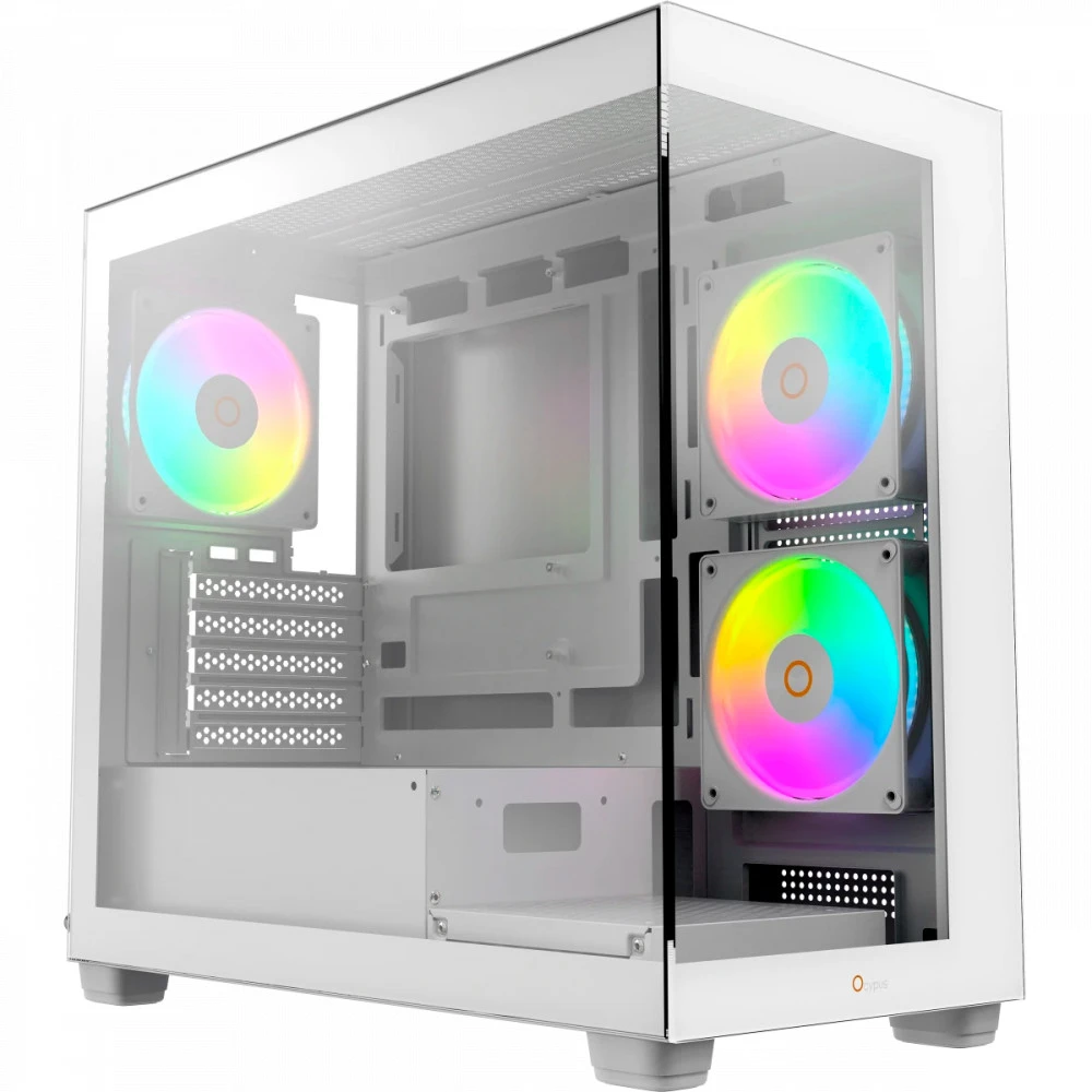 Корпус Ocypus Gamma C52 WH ARGB mATX/ITX 3xUSB Белый Gamma-C52-WHD300XX-GL