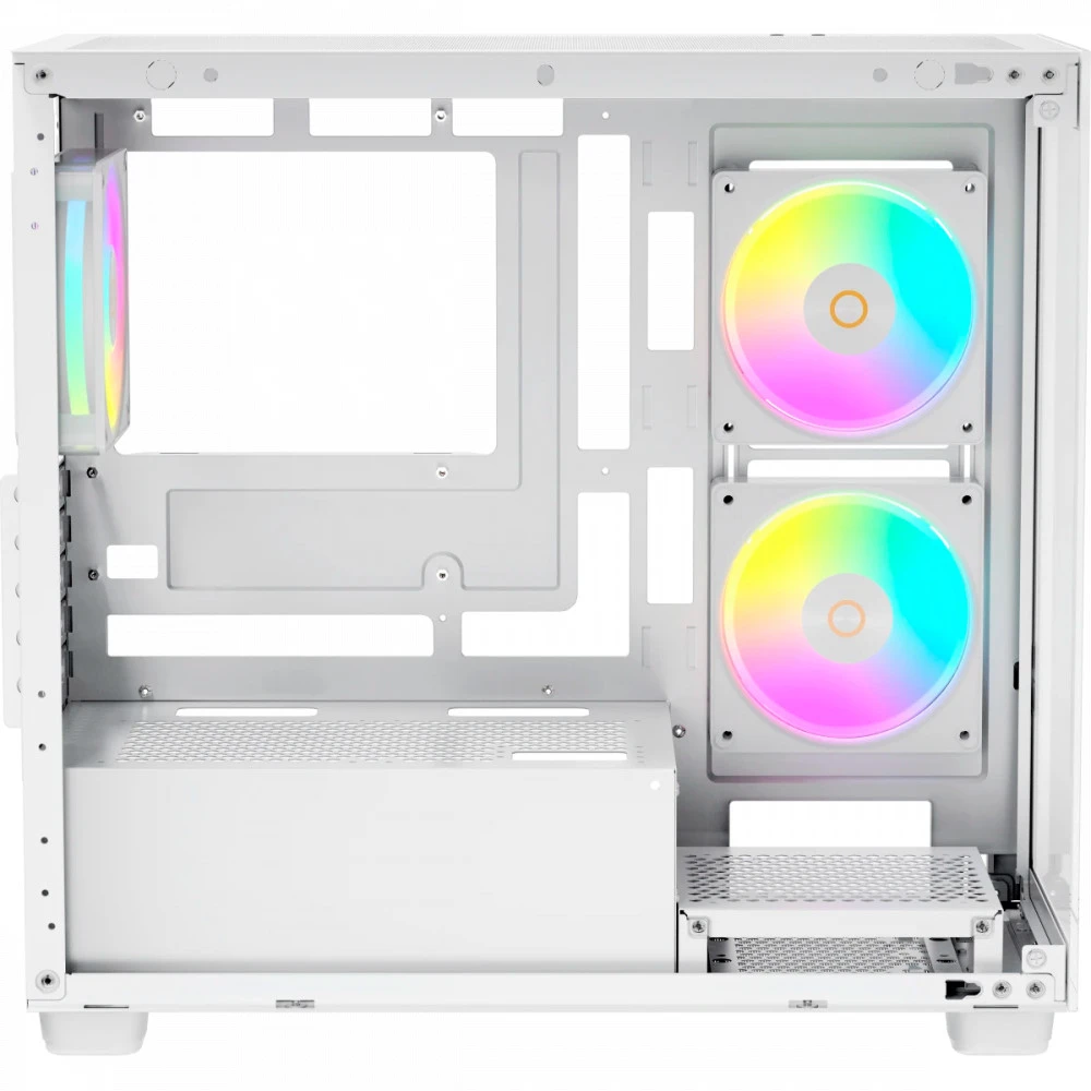 Корпус Ocypus Gamma C52 WH ARGB mATX/ITX 3xUSB Белый Gamma-C52-WHD300XX-GL — 3