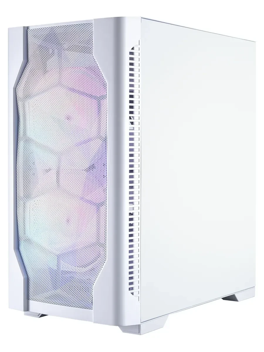 Корпус 1Stplayer DK-D4-WH, Midi Tower, ATX, White, 1x3.5"/1x2.5", 2xUSB2.0, 3хUSB3.0, RGB — 3