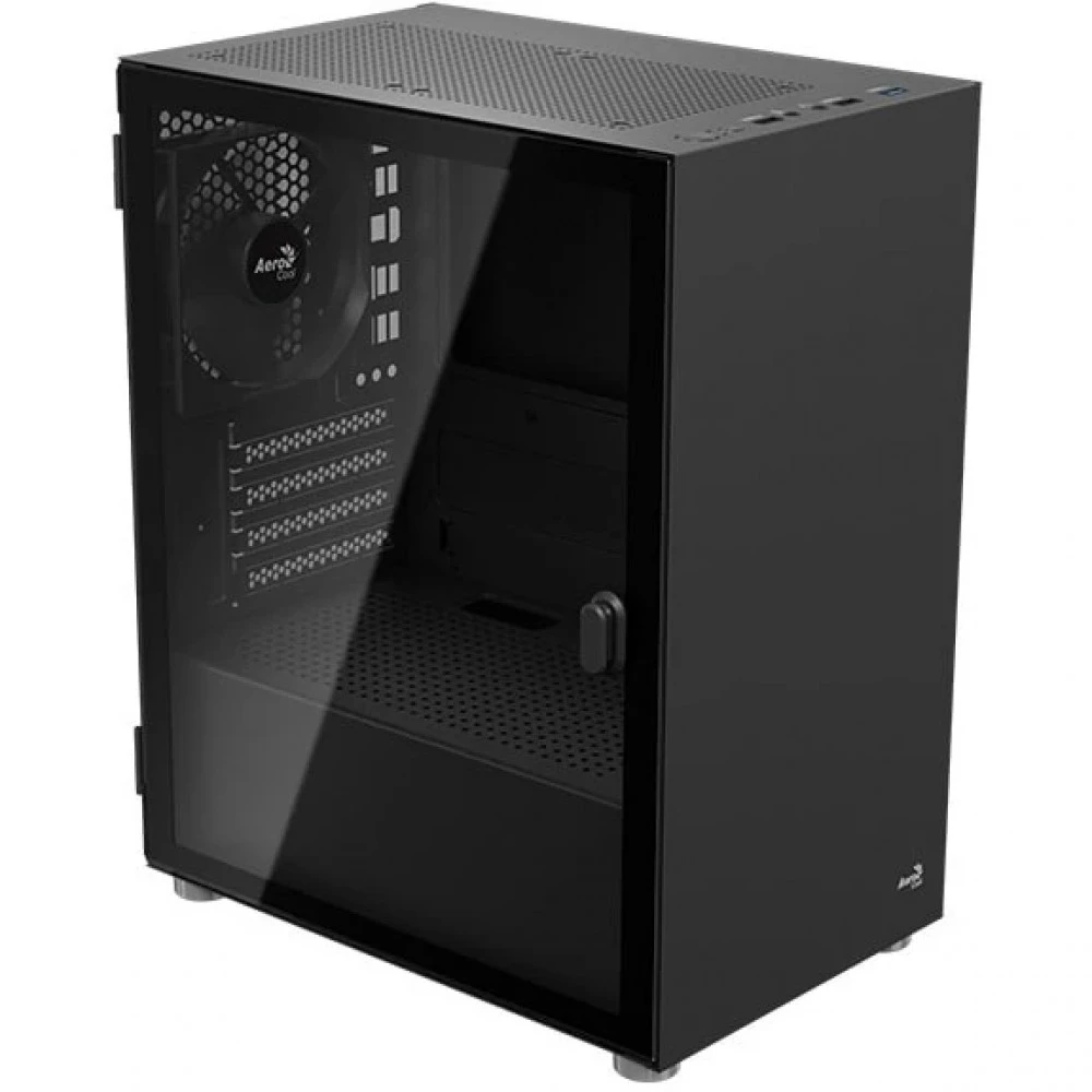Корпус AeroCool CS-111, Mini Tower, m-ATX, mini-ITX, Black, 2x3.5"/2x2.5", 2xUSB, USB3.0 — 2