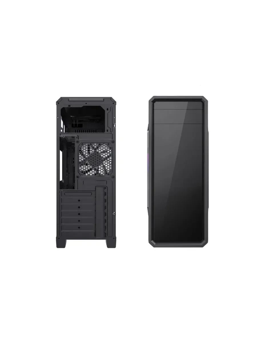 Корпус GameMax G561E-BK, Midi Tower, ATX, Black, 1x5.25"/2x3.5"/2x2.5", 2xUSB2.0, USB3.0, RGB — 3