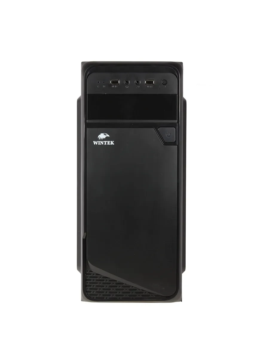 Корпус Wintek K1008, Midi Tower, ATX, Black, 1x5.25"/2x3.5"/2x2.5", 2xUSB — 2