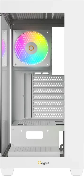 Корпус Ocypus Gamma C72 WH ARGB ATX/mATX/ITX 3xUSB Белый Gamma-C72-WHD400XX-GL — 2
