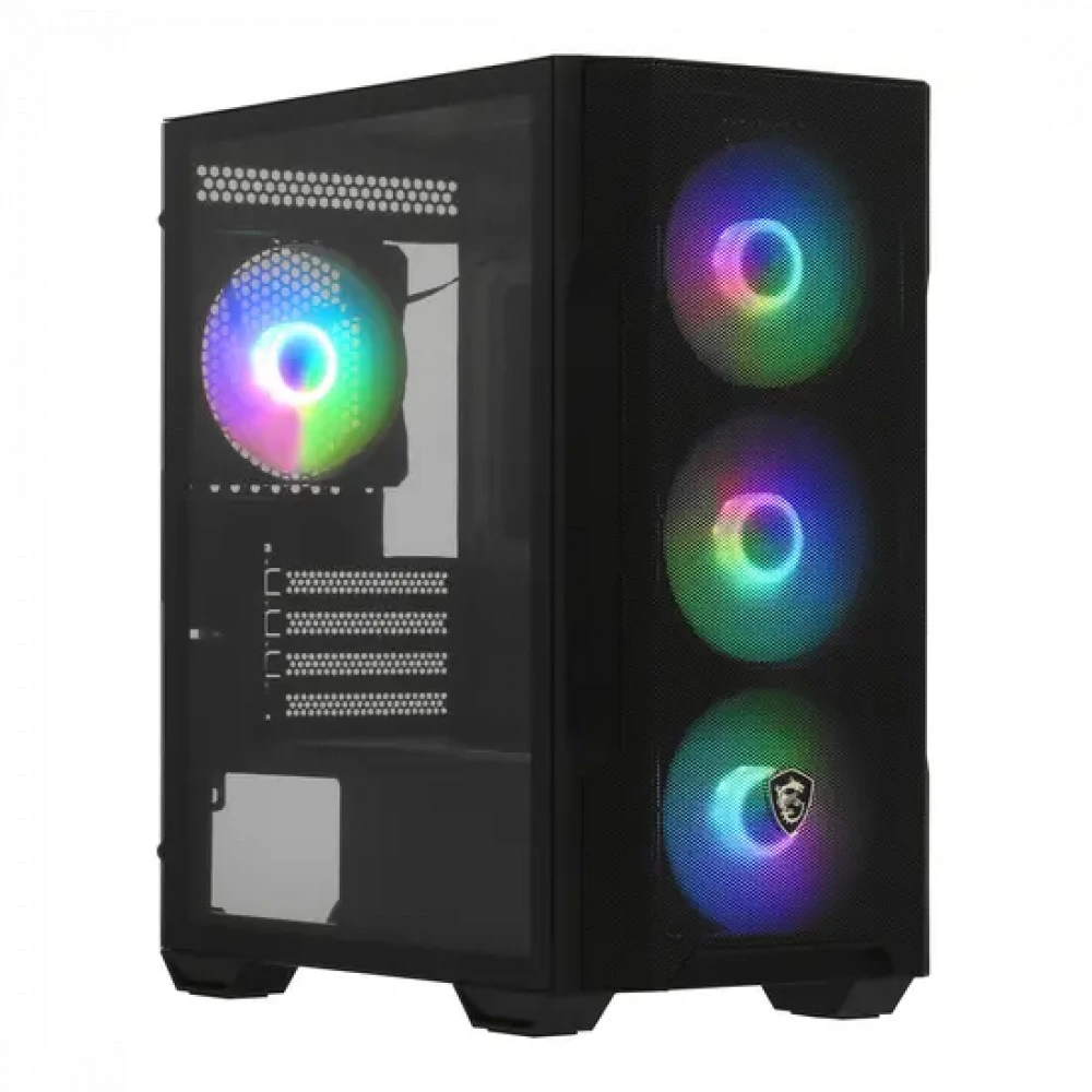 Корпус MSI MAG Forge M100R, Mini Tower, m-ATX, Black, 2x3.5"/2x2.5", 2xUSB2.0, USB3.0 — 2