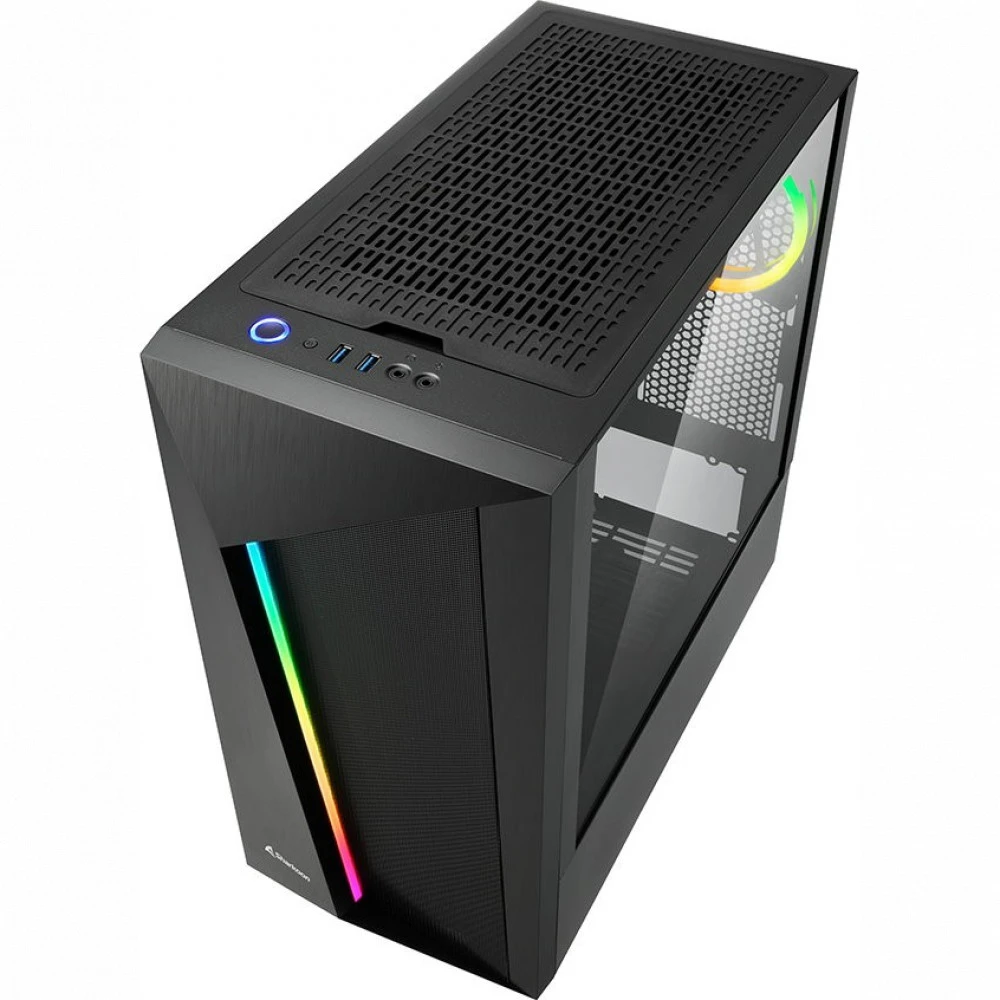 Корпус Sharkoon REV100, Midi Tower, ATX, m-ATX, Black, 2x3.5"/3x2.5", 2xUSB3.0 — 2