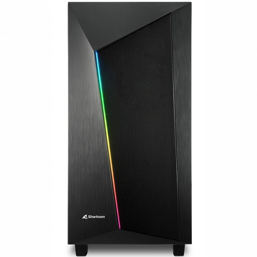 Корпус Sharkoon REV100, Midi Tower, ATX, m-ATX, Black, 2x3.5"/3x2.5", 2xUSB3.0 — 3