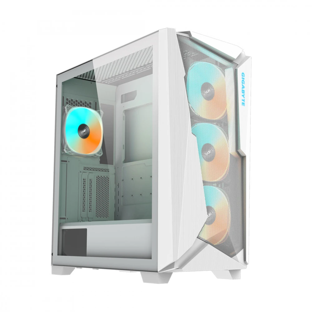 Корпус Gigabyte C301 GLASS V2, 4x12см ARGB, белый — 2