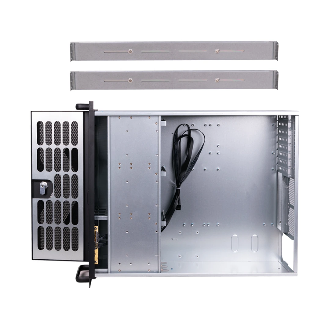 Корпус Delux DLC-MU415, 19" 4U, с салазками DLA-419, Black — 3