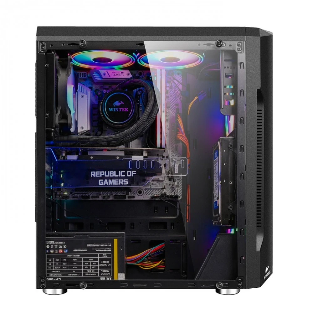 Корпус Wintek Flame D525-B TG, Black — 5