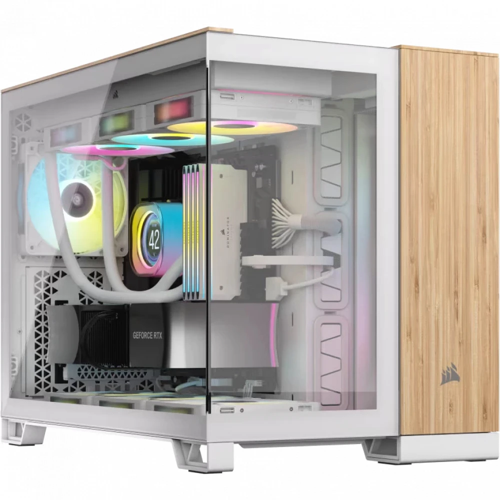 Корпус Corsair 2500X, White - Bamboo Wood