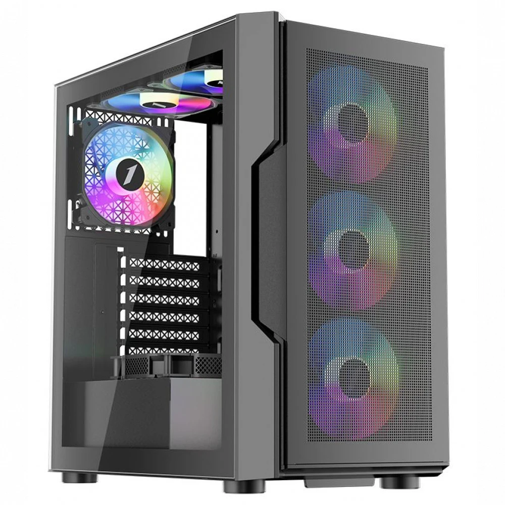 Компьютерный корпус 1STPLAYER T7-P BLACK без Б/П — 2