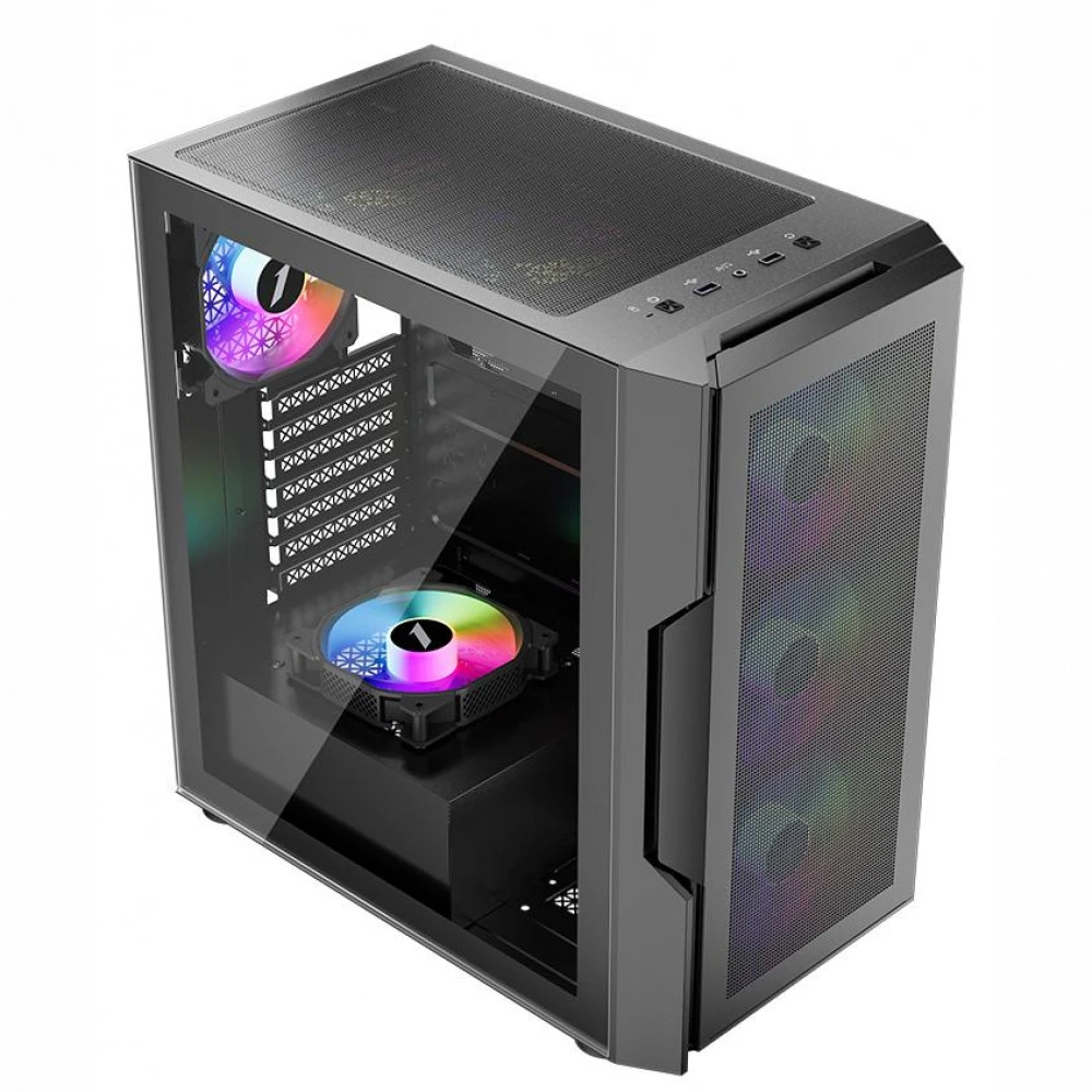 Компьютерный корпус 1STPLAYER T7-P BLACK без Б/П — 4