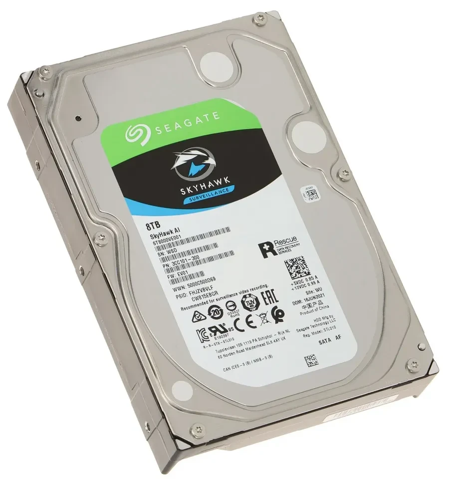 Жесткий диск Seagate SkyHawk AI 8TB, видеонаблюдение — 3