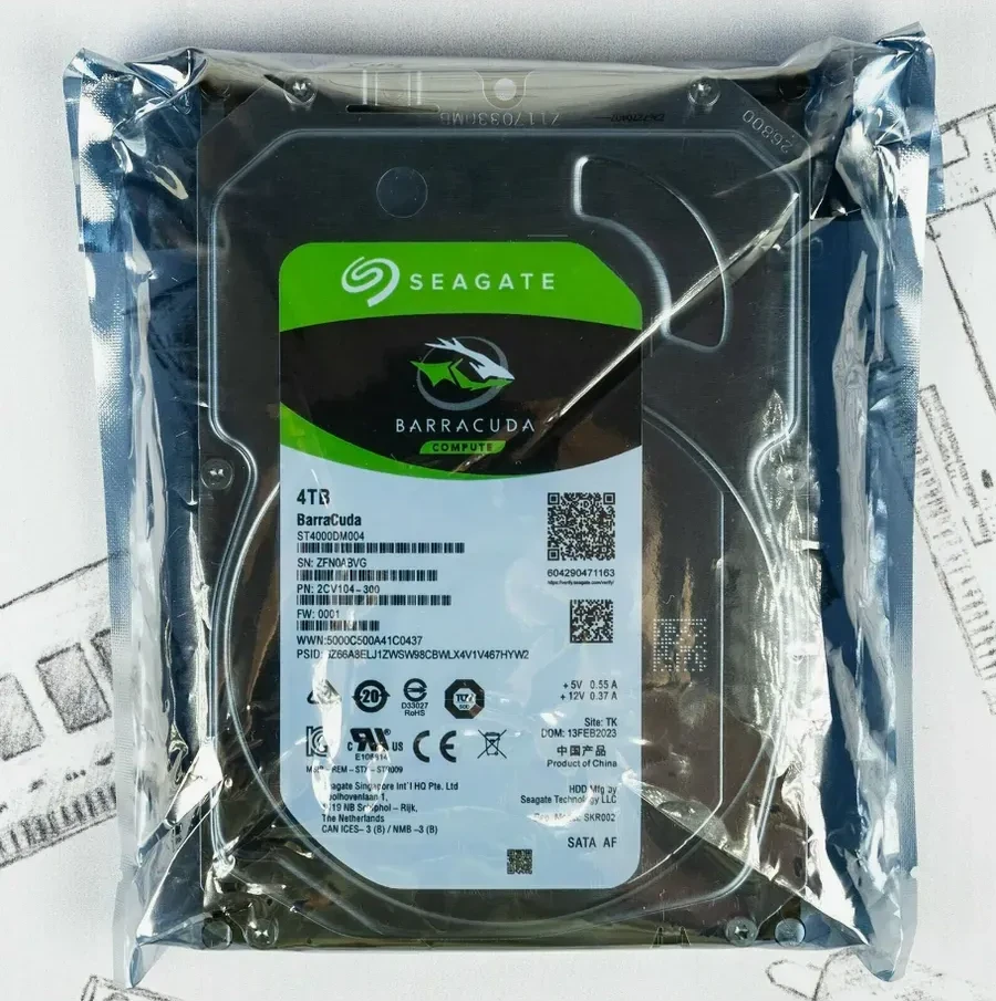 SSD накопитель HDD Seagate Barracuda 4TB 3.5" SATA