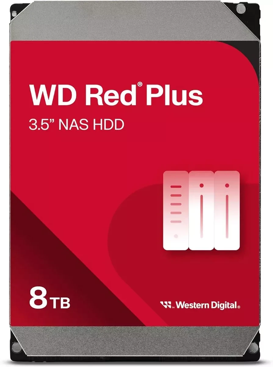SSD накопитель HDD Western Digital RED Plus 8TB, NAS, 5400rpm, 3.5", 256MB