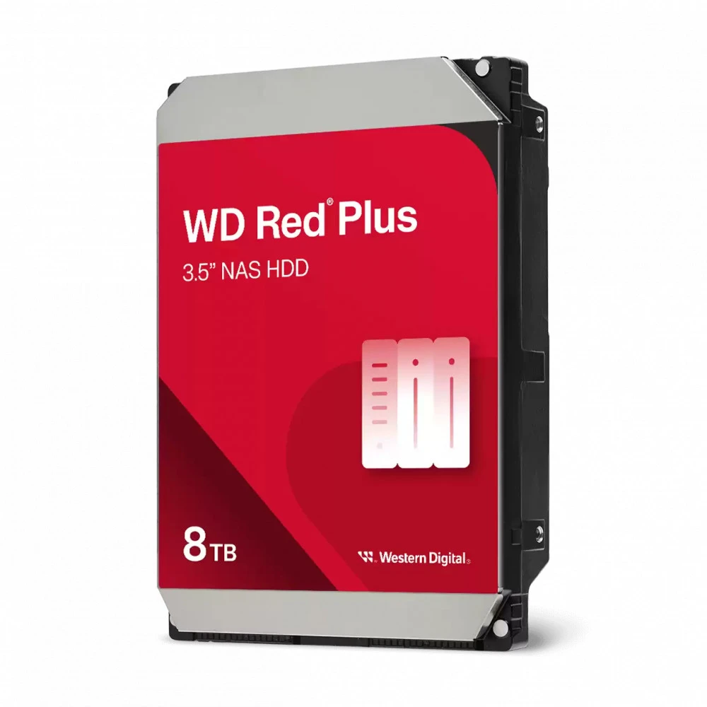 SSD накопитель HDD Western Digital RED Plus 8TB, NAS, 5400rpm, 3.5", 256MB — 3