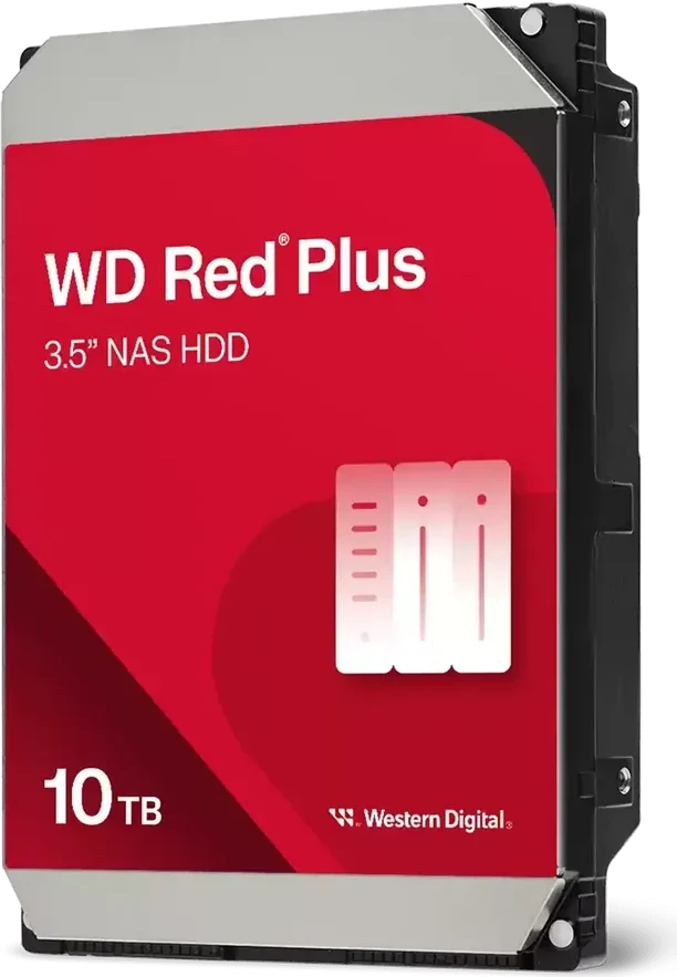 SSD накопитель HDD Western Digital RED Plus 10TB 3.5" SATA NAS