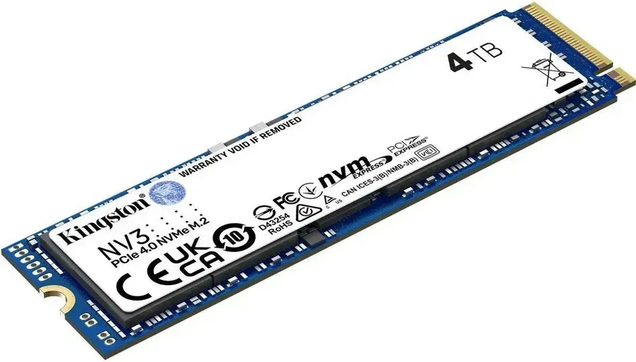 SSD накопитель SSD Kingston SNV3S 4TB, M.2 2280, PCIe 4, NVMe, R5000/W6000 — 3