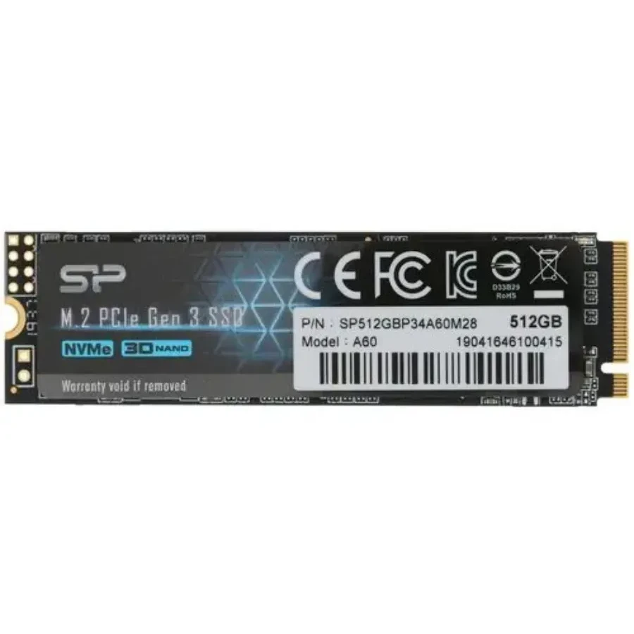 SSD накопитель SSD Silicon Power P34A60, 1TB, NVMe PCIe 3.0