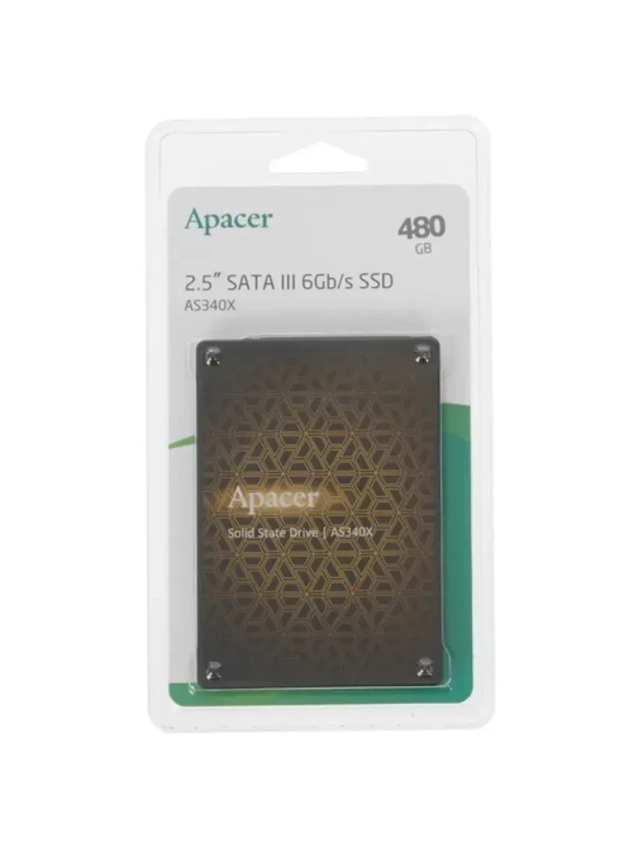 SSD накопитель SSD 2.5" SATA Apacer AS340X, 480 GB, SATA 6Gb/s