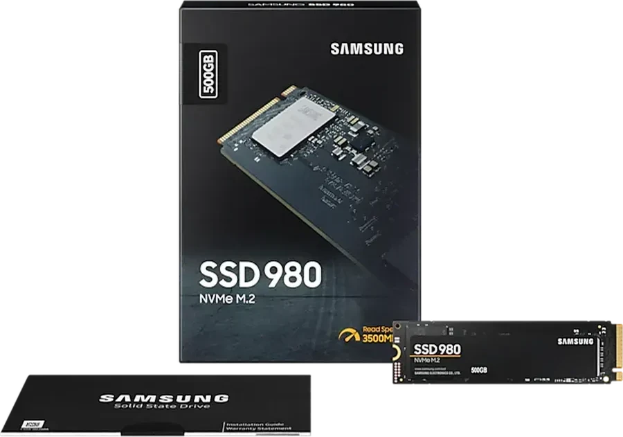 SSD накопитель Samsung 980 NVMe, 500GB, M.2, PCIe — 4