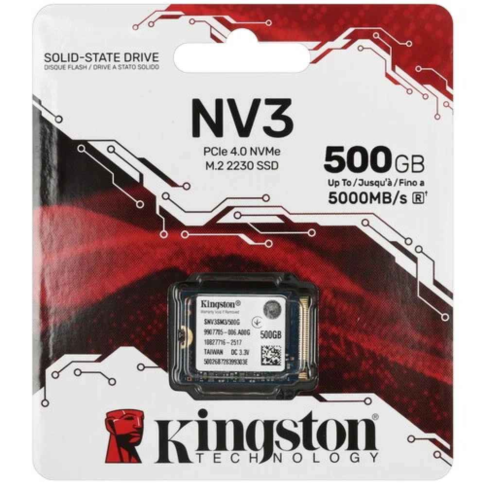 SSD накопитель SSD Kingston SNV3SM3, 500GB, M.2 2230 NVMe Gen4