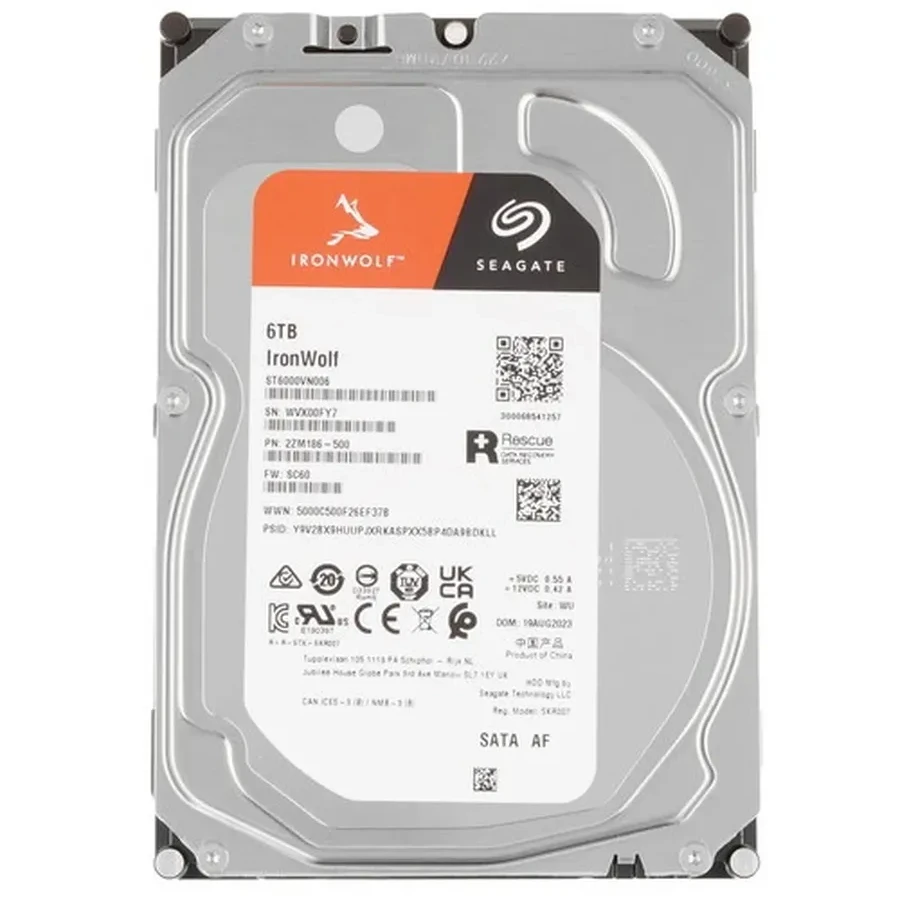 Жёсткий диск Seagate IronWolf NAS, 6TB, SATA