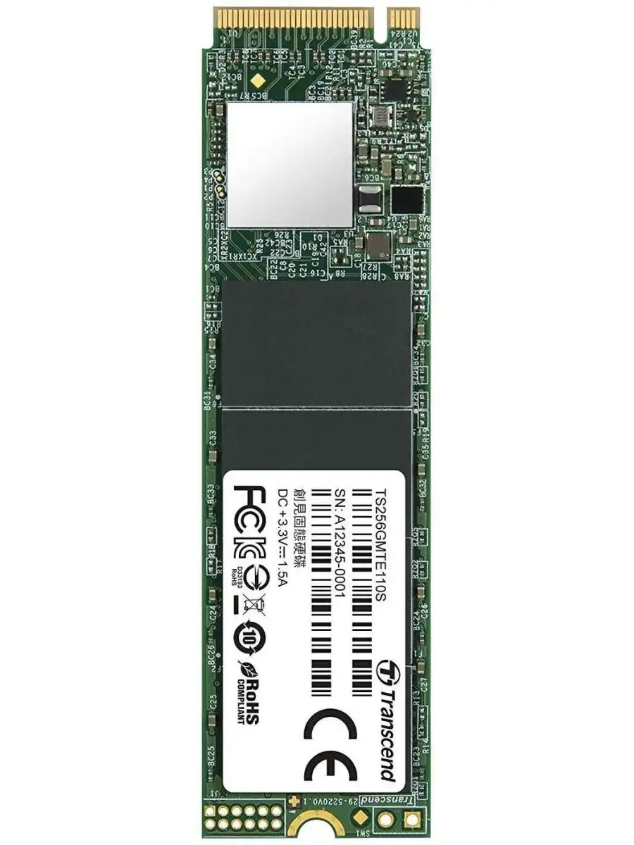 SSD накопитель SSD Transcend TS256GMTE110S 256GB, M.2 NVMe