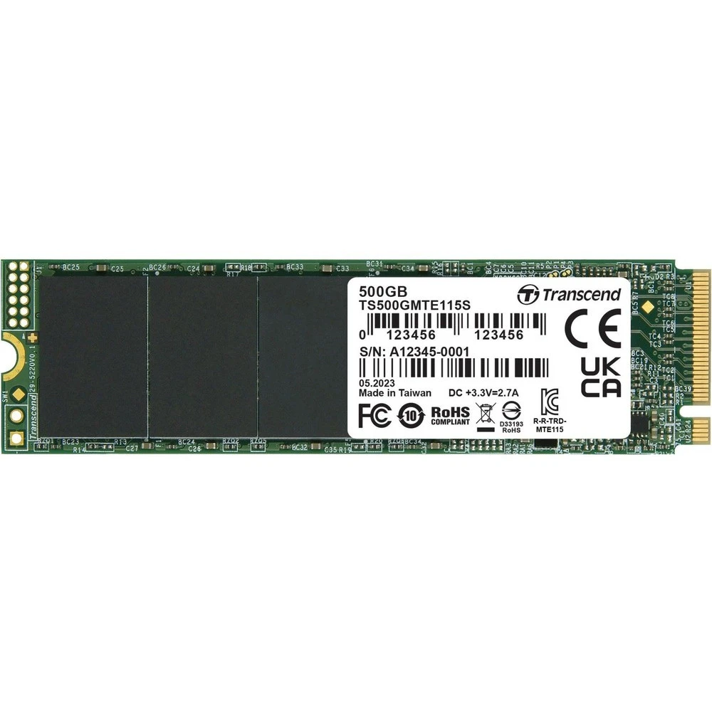 SSD накопитель SSD Transcend TS500GMTE115S 500GB, M.2 NVMe — 3
