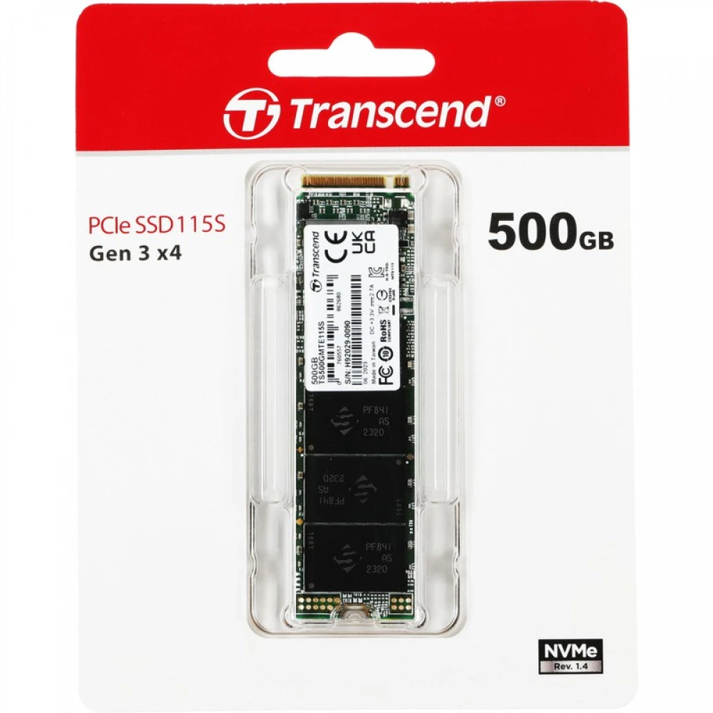 SSD накопитель SSD Transcend TS500GMTE115S 500GB, M.2 NVMe — 5