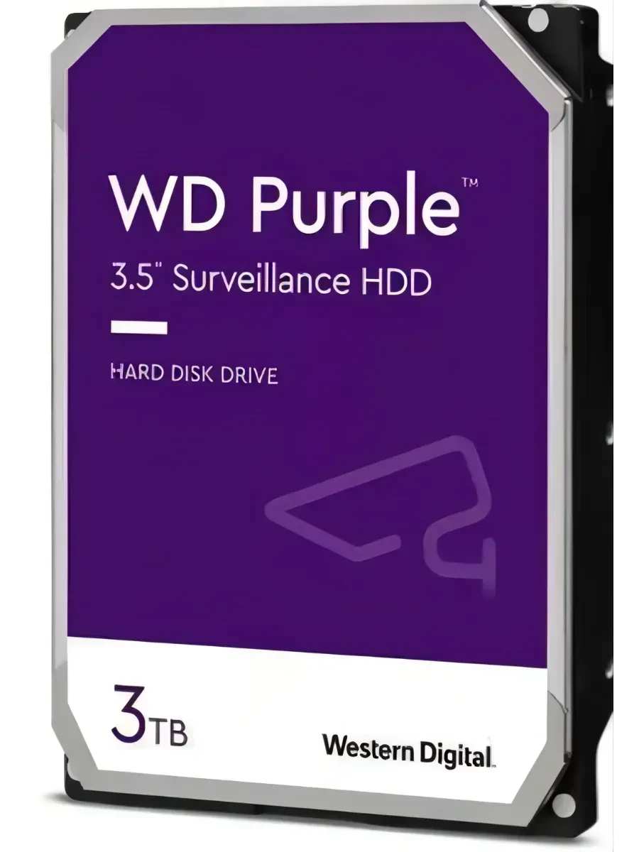 SSD накопитель HDD AV WD Purple (3.5'', 3TB, 128MB, 5400 RPM, SATA 6 Gb/s)