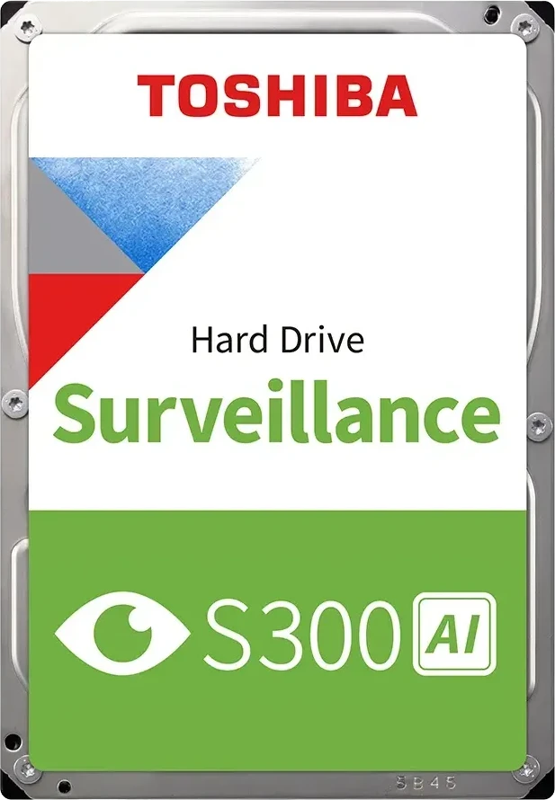 SSD накопитель HDD Video Surveillance TOSHIBA S300 AI 10TB CMR, 3.5'', 512MB, 7200RPM, SATA, 64 cameras, 24/7, TBW: 550 — 2