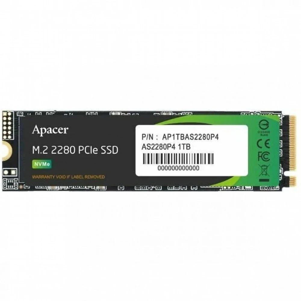 SSD накопитель SSD Apacer AS2280F4 1TB, M.2 PCIe Gen5 x4, 12000/11800 MB/s — 2