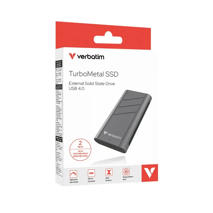 Внешний SSD Verbatim TurboMetal 2TB — 2