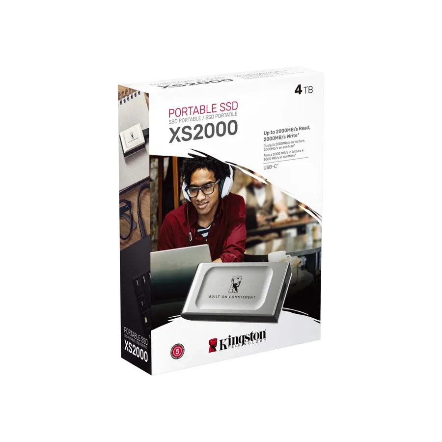 Внешний SSD диск 4Tb, Kingston SXS2000/4000GA, USB 3.2 Gen2x2, 2000R/2000W, кабель USB-C — 5