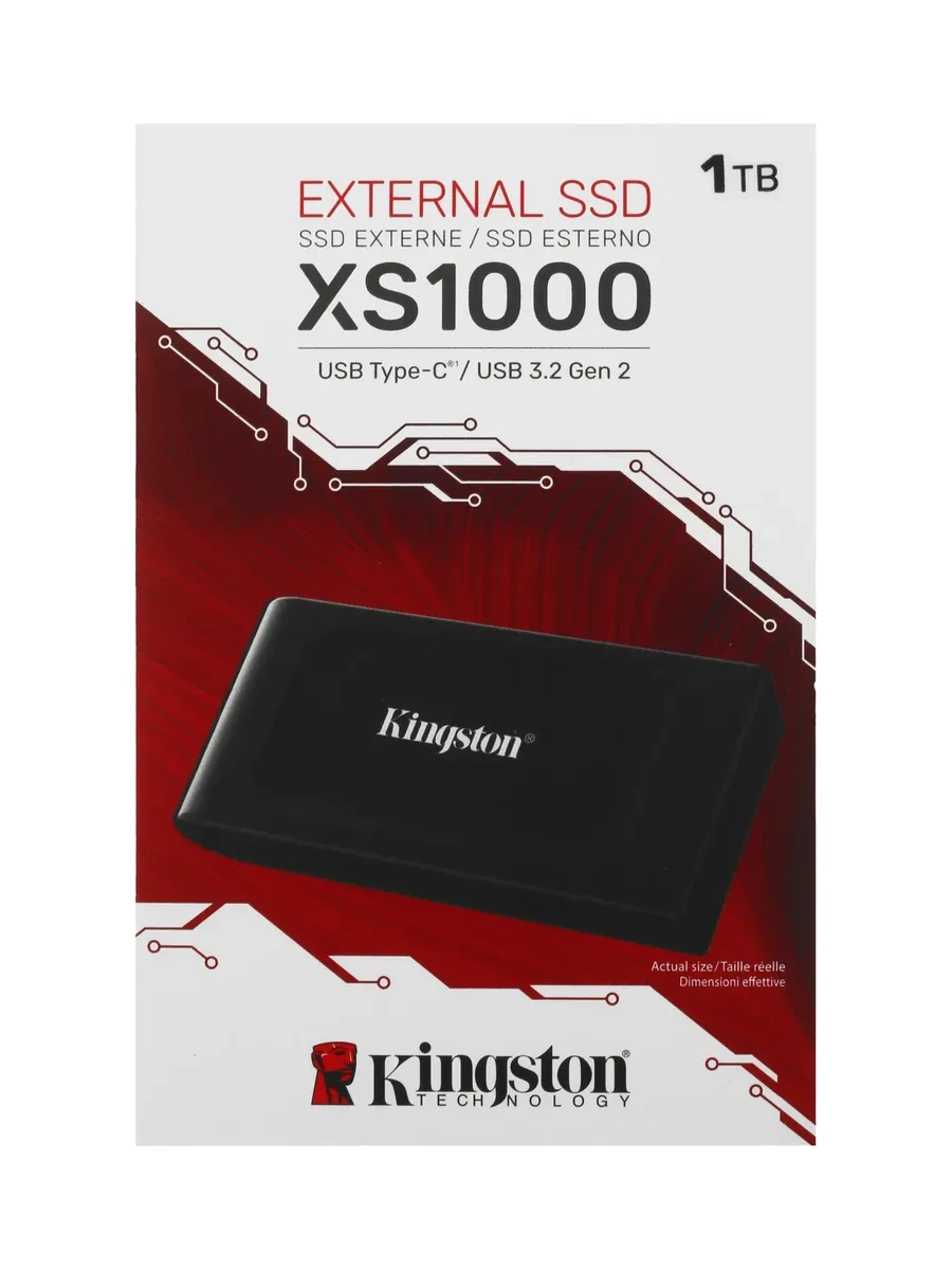 Внешний SSD Kingston SXS1000 1TB USB3.2 — 2