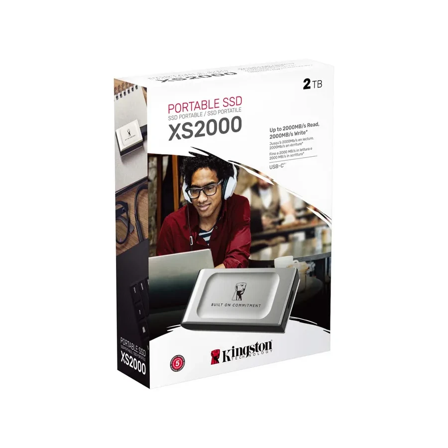 Внешний SSD диск 2Tb, Kingston SXS2000/2000GA, USB 3.2 Gen2x2, 2000R/2000W, кабель USB-C — 5