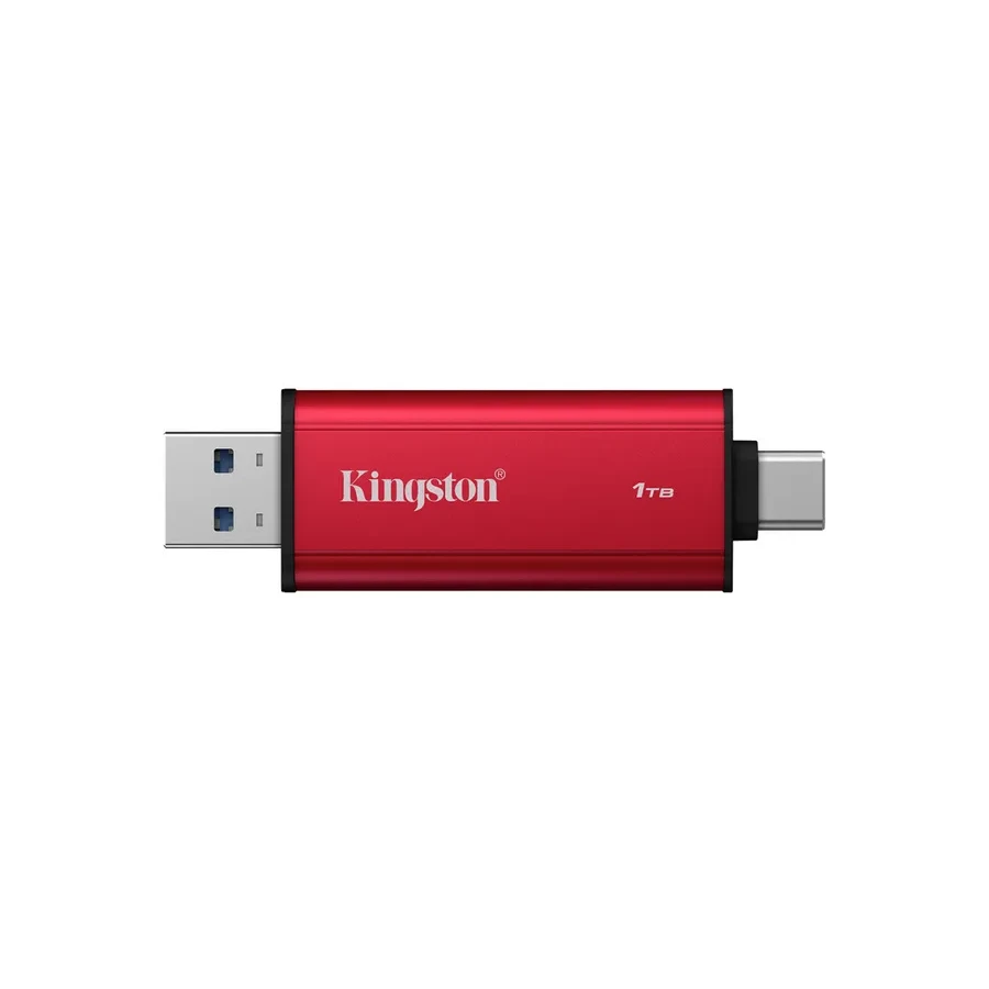 Внешний накопитель SSD Kingston Dual Portable, 1TB, Red — 2