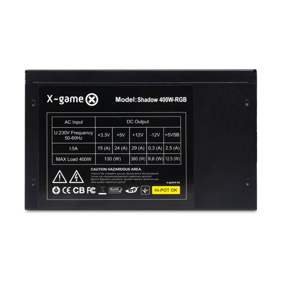 Блок питания XG Shadow 400W-RGB, 400W, ATX, RGB — 3