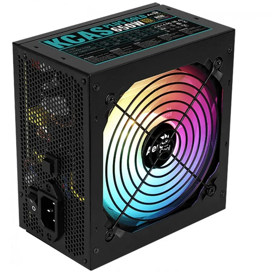 Блок питания Aerocool KCAS PLUS GOLD, 650W, ATX, Gold, RGB
