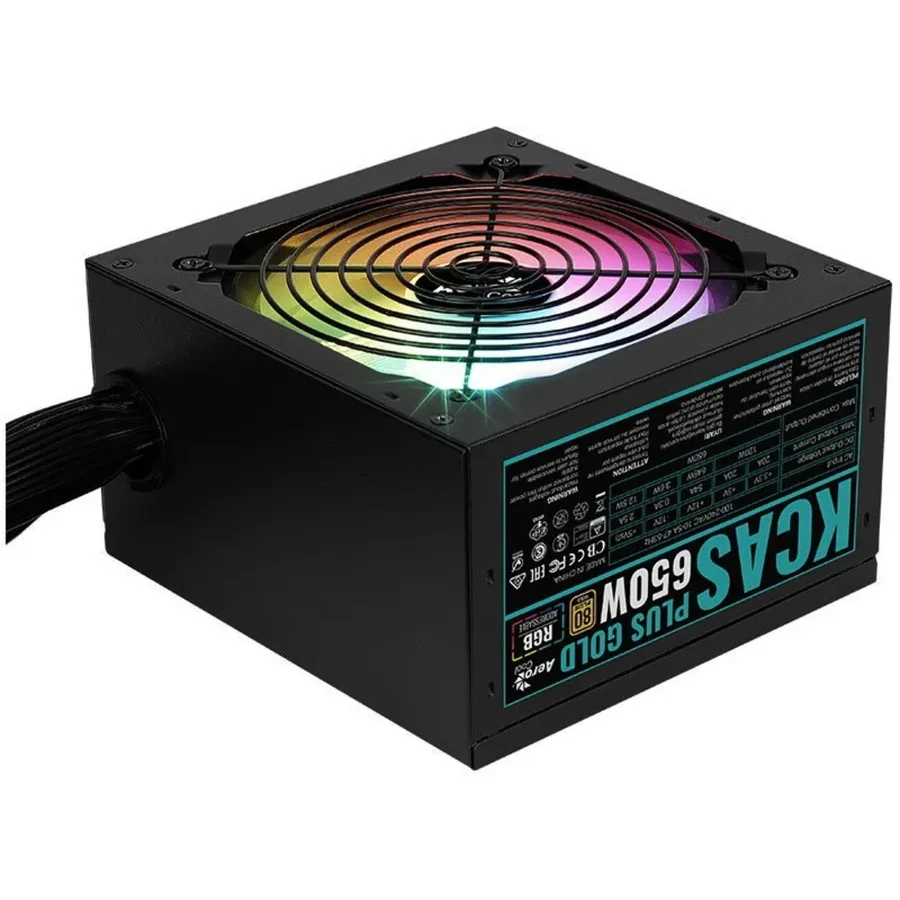 Блок питания Aerocool KCAS PLUS GOLD, 650W, ATX, Gold, RGB — 3