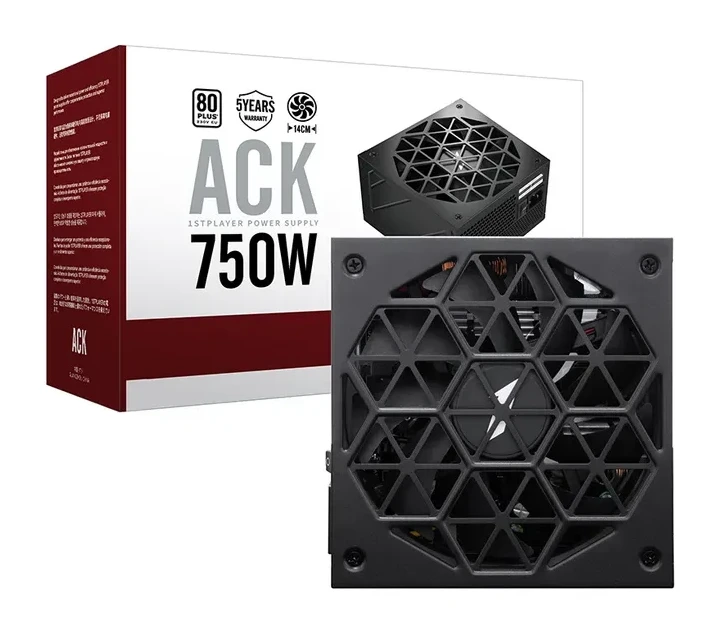 Блок питания 1STPLAYER HA 750W, 750W, ATX, 80+, чёрный