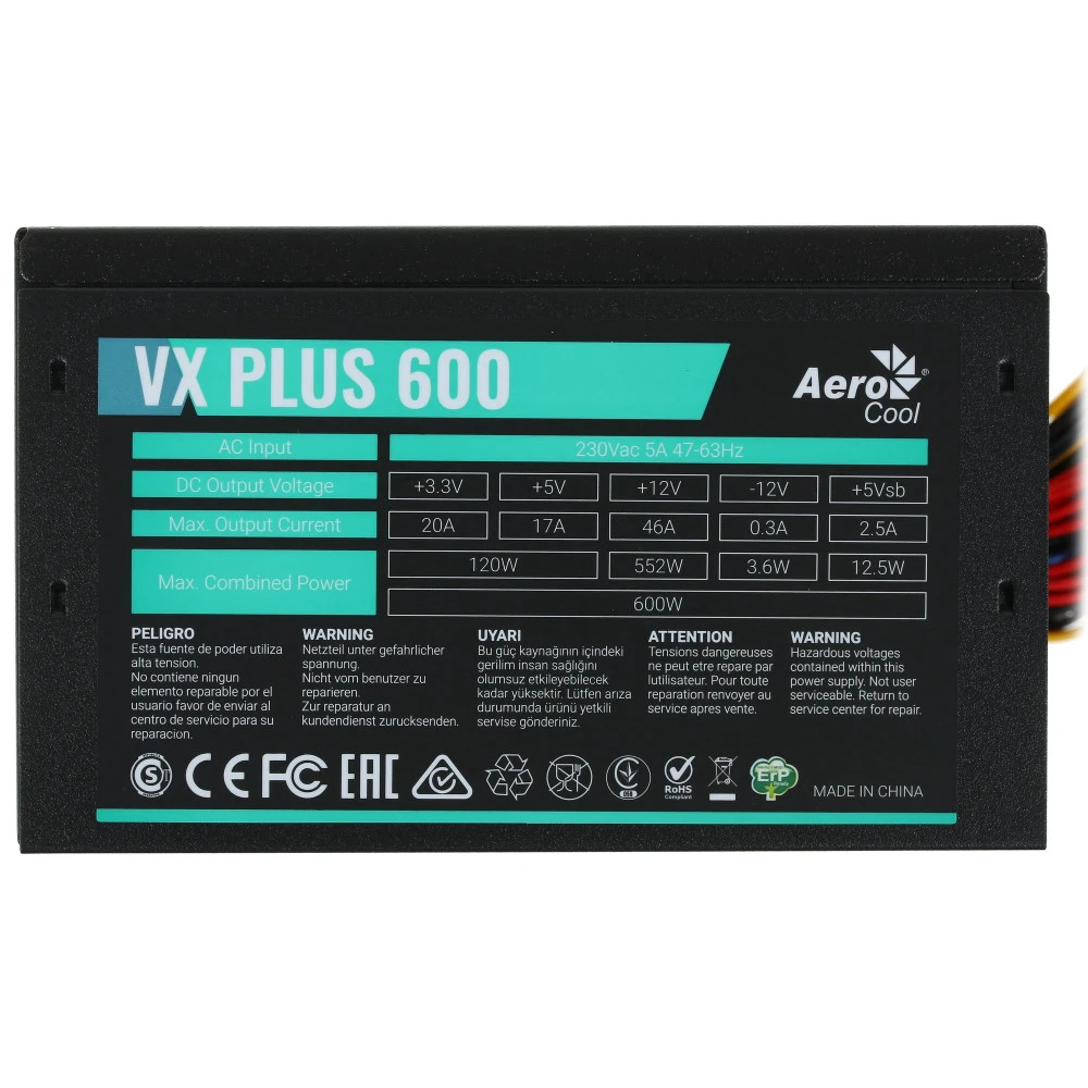 Блок питания Aerocool VX PLUS 600W — 5