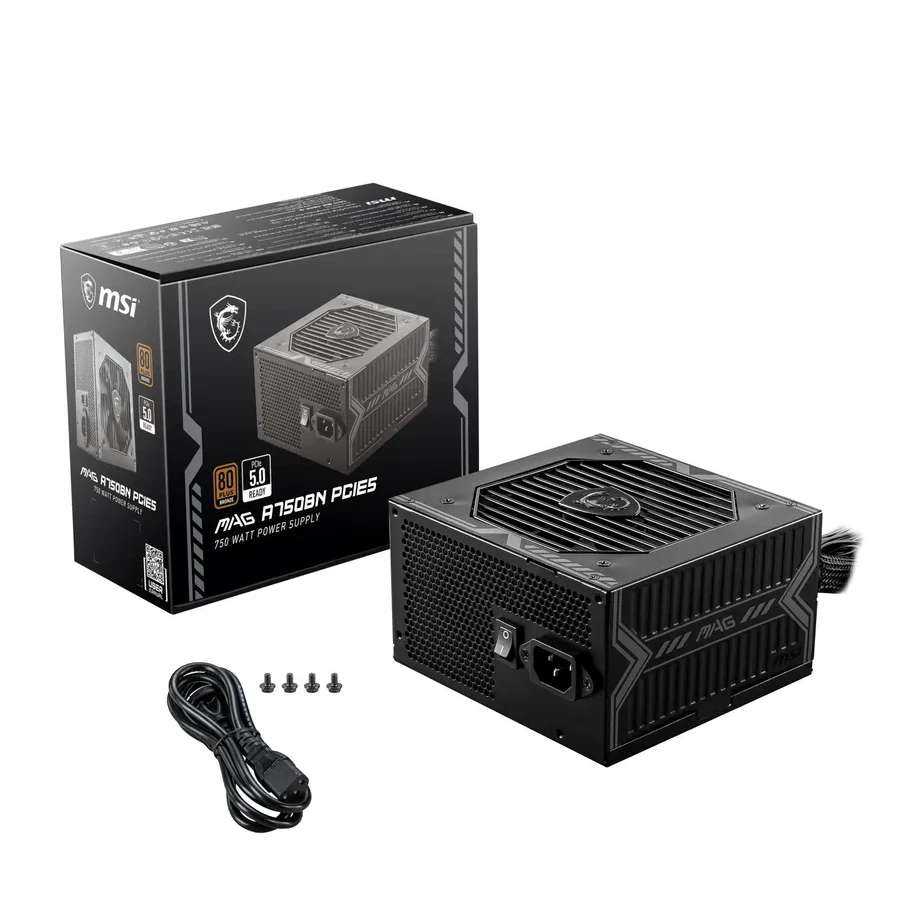 Блок питания MSI MAG A750BN, 750W, 80+ Bronze, PCIe5