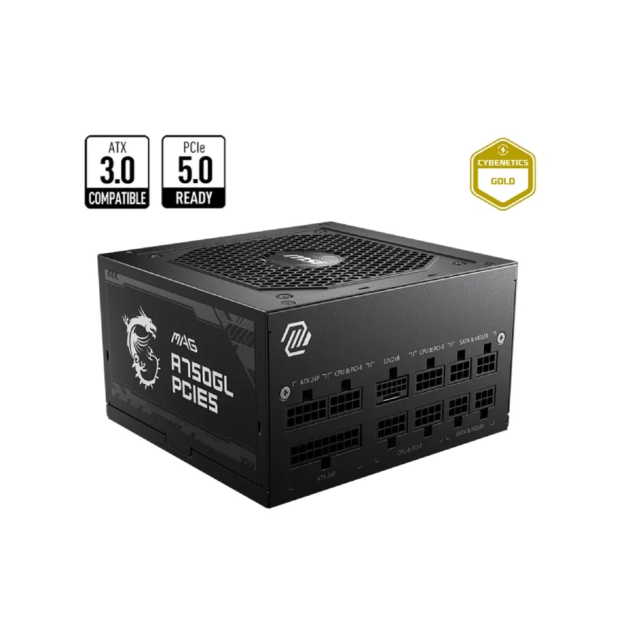 Блок питания MSI MAG A750GL, 750W, 80+ Gold, модульный — 3