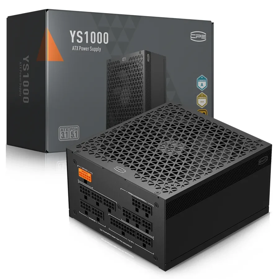 Блок питания PCCooler YN1000, 1000W, 80+ Gold, модульный