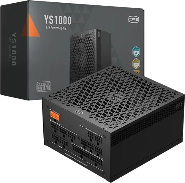 Блок питания PCCooler YS1000, 1000W, 80+ Gold, модульный