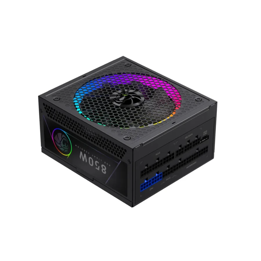 Gamemax RGB 850G, 850W, Gold, модульный, чёрный