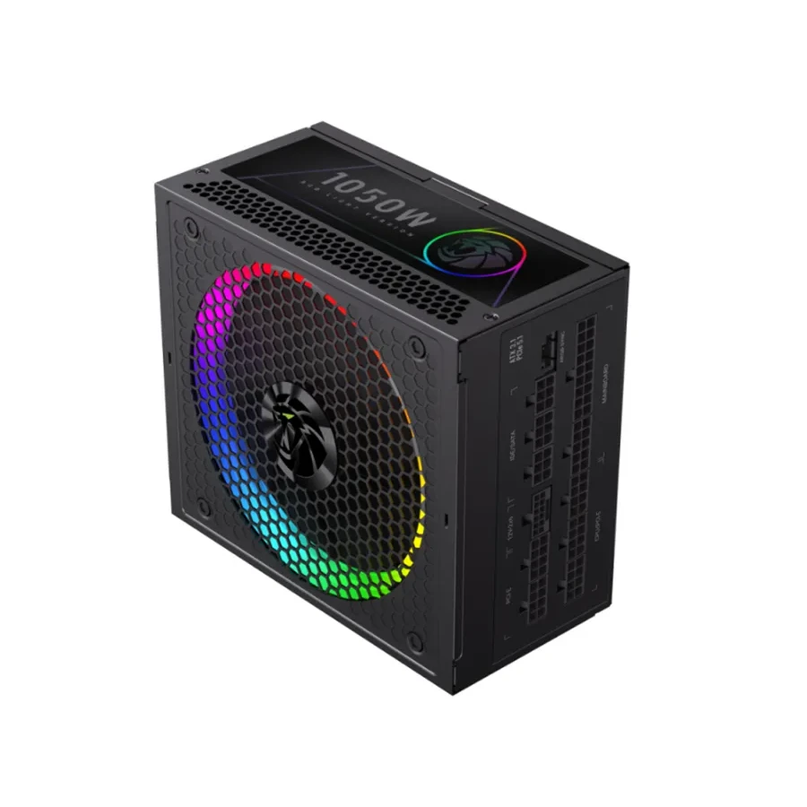 Gamemax RGB 1050G, 1050W, Gold, модульный, чёрный — 2